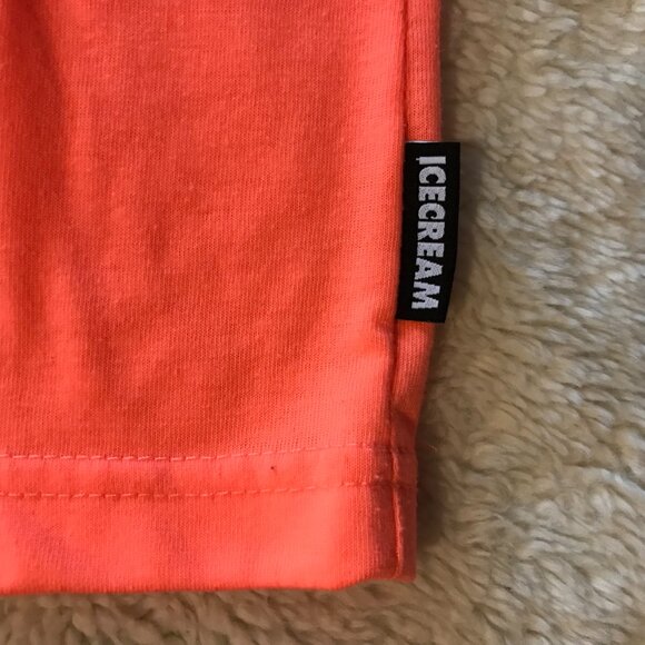 Billionaire Boys Club Ice Cream Bright Orange Spider Webs T Size S Like New! - Picture 6 of 8